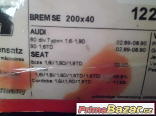 Nové brzdové pakny Volkswagen,Audi,Seat,  200x40 – fotografie 3