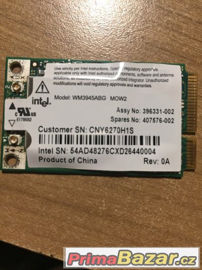 Prodám Wi-Fi kartu Intel – fotografie 1