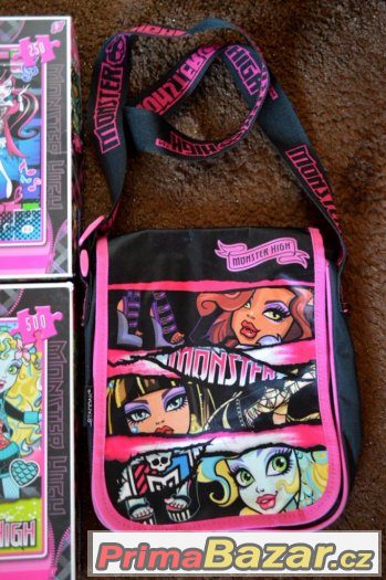 Monster High puzzle 250,500 dílků+kabelka + taška Monster – fotografie 3