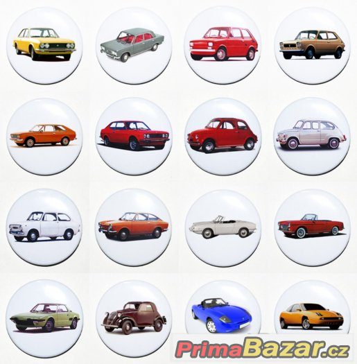 Připínací placky klasické vozy Fiat – fotografie 1