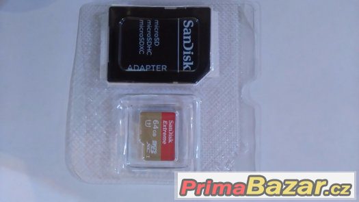 Scandisk extreme 64GB XC1+ SD adaptér – fotografie 1