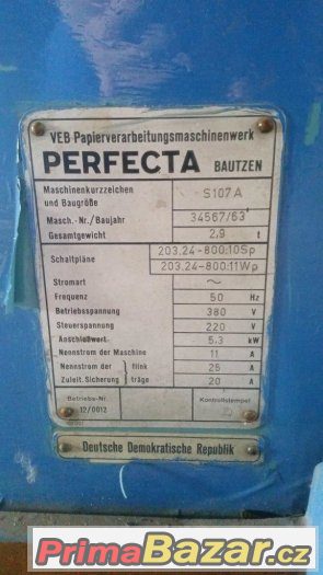 Řezačka Perfecta S 107 A – fotografie 3