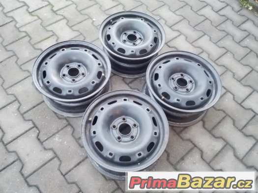 Plechové disky 5x100 R14 6J ET43 - Škoda Fabia I, Roomster – fotografie 1
