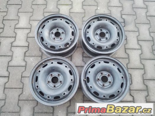 Plechové disky 5x100 R14 6J ET43 - Škoda Fabia I, Roomster – fotografie 2
