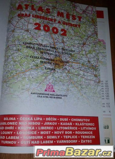 Prodám Knihu Atlas měst kraj Liberecký a Ustecký – fotografie 2