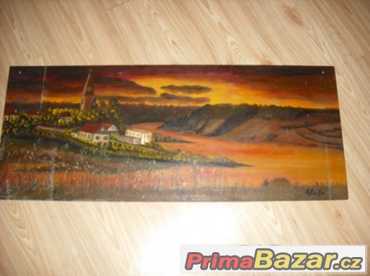 Malovaný obraz Orlík 1982 Alfréd Pecina – fotografie 4