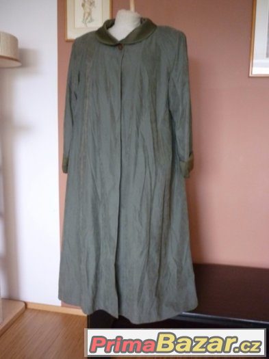 Extra velký dámský jarní dlouhý kabát, vel. 56-58 (XXXXXL) – fotografie 2