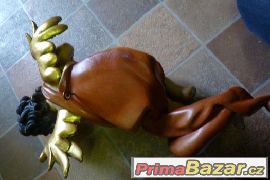 Anděl z lipového dřeva zlacen 24 kr – fotografie 5