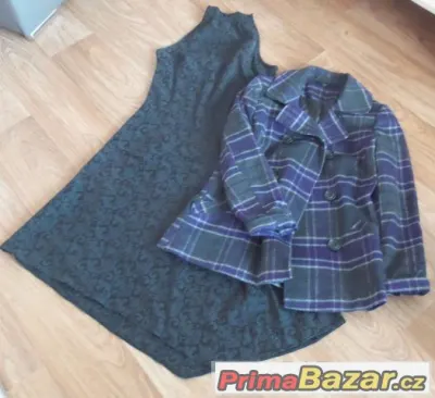 Prodám 2 ks - šaty a kabátek vel. 38-40