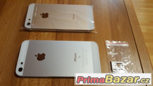 Apple iPhone 5 housing kryt stříbrný a zlatý ORIGINÁL – fotografie 1