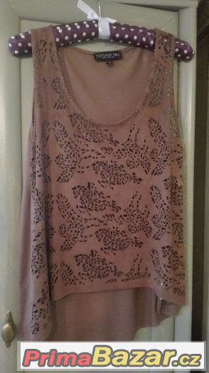 Tílko Top Shop hnědé – fotografie 1