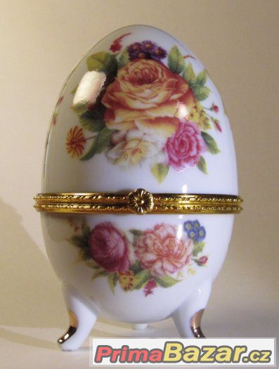 Porcelánové vejce ve stylu FABERGÉ – 12 cm. – fotografie 1
