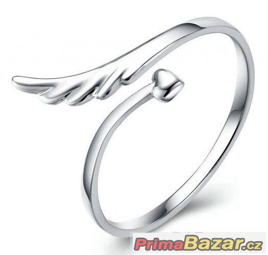 Stříbrný prstýnek ANGEL HEART – fotografie 1