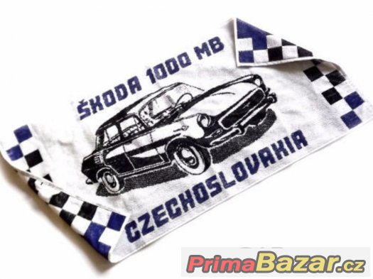 Nový zabalený vytkávaný ručník ŠKODA 110R a 1000MB, 100x50cm – fotografie 2