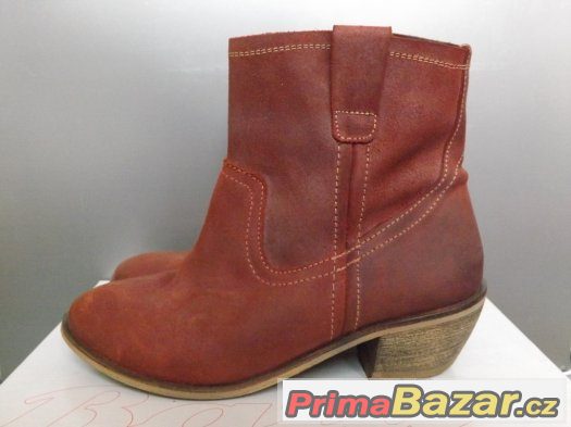 Kotnickove kozene boty,vel 39, zn. Bata - SUPER STAV – fotografie 2