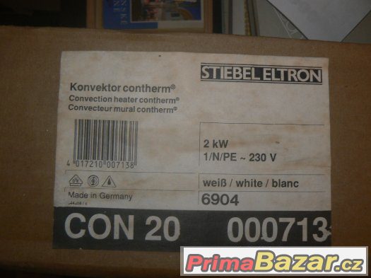 Přímotopné konvektory Stiebel Eltron CON 20,  2 ks, ČB – fotografie 3