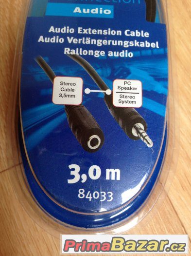 Kabel na sluchadla 3,5mm  v délce 3metry – fotografie 3