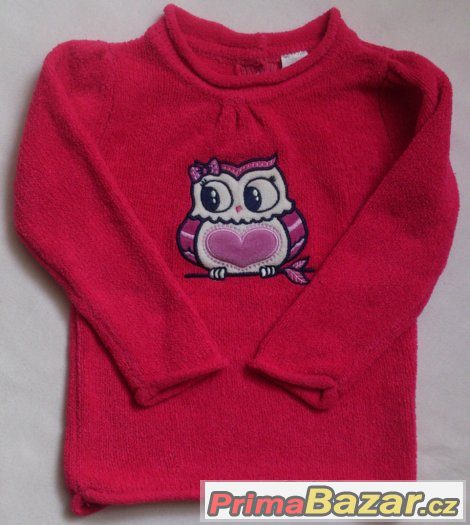 Dětská mikinka, svetřík, se sovičkou, zn.Baby Club, vel.74 – fotografie 2