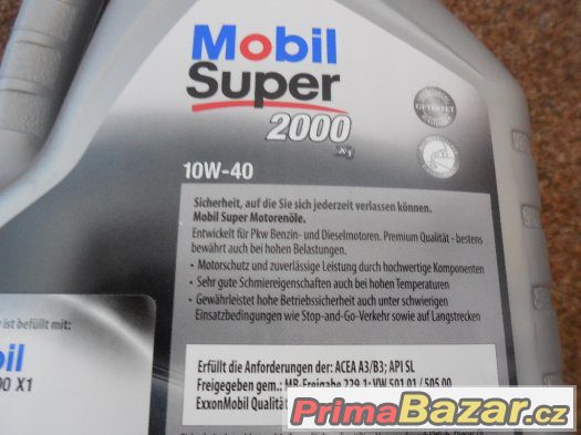 MOBIL 10W40 5L - motorový olej - ORIGINÁL BALENÍ – fotografie 3