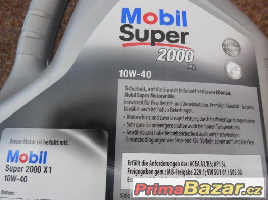 MOBIL 10W40 5L - motorový olej - ORIGINÁL BALENÍ – fotografie 4
