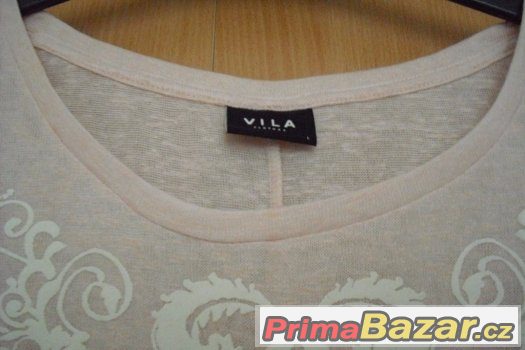 Růžové tričko, značky Vila Clothes – fotografie 4