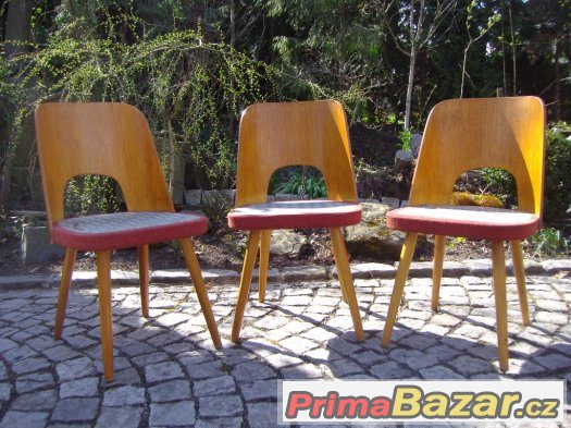 Retro židle / 3x brusel / Oswald Haerdtl – fotografie 1
