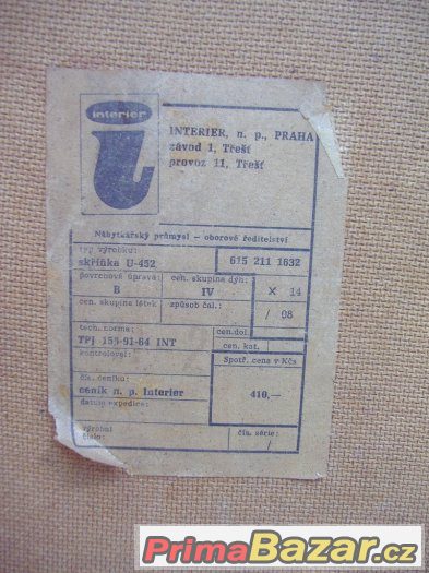 Retro komoda / skříňka / U 452 / Jiroutek / – fotografie 5