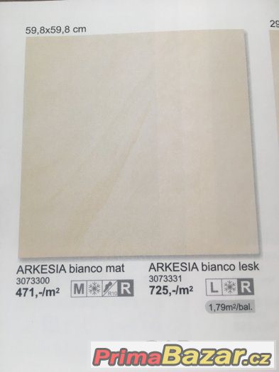 prodám luxusní keramickou dlažbu Arkésia formát 60x60 – fotografie 1