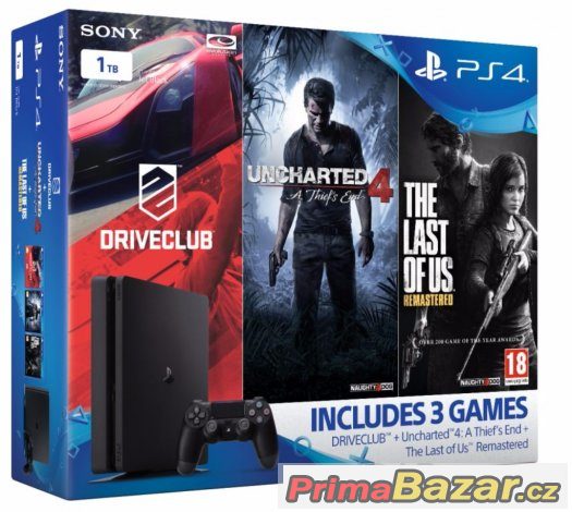 Playstation 4 slim 1Tb záruka (23měsíců)+ hry – fotografie 1