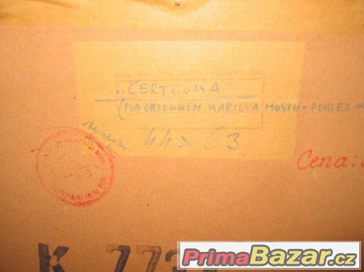 Prodám akvarel Čertovka. – fotografie 4