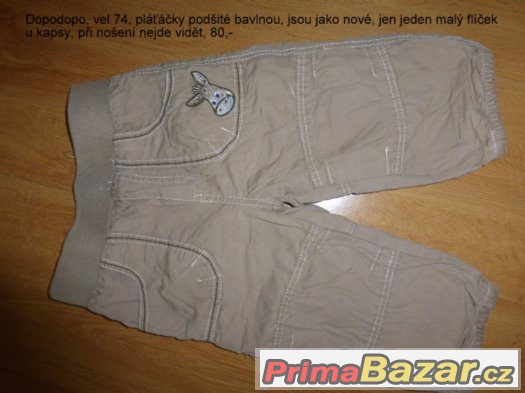 Tepláky, kalhoty, lacláče vel 68-98 – fotografie 3