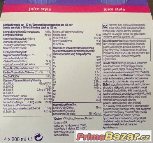 Nutricia Nutridrink Juice - jahoda, jablko – fotografie 2