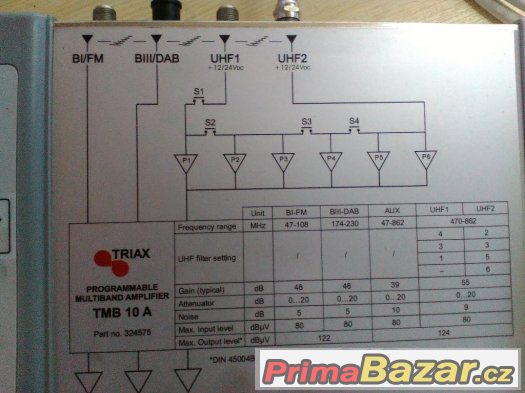 TRIAX TMB 10A anténní zesilovač programovatelný – fotografie 3