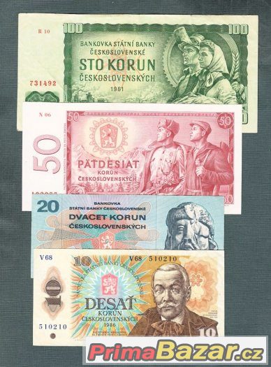 Staré bankovky - sestava 1961-1988 - 4 kusy – fotografie 1