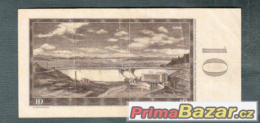 Staré bankovky - 10 kčs 1960 VZÁCNÁ serie F – fotografie 2