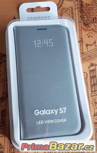 Samsung S7 G930 LED Pouzdro Silver + sklo na displej – fotografie 1