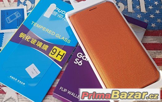 Samsung S6 G920 SADA Sklo+Pouzdro oranžové – fotografie 1