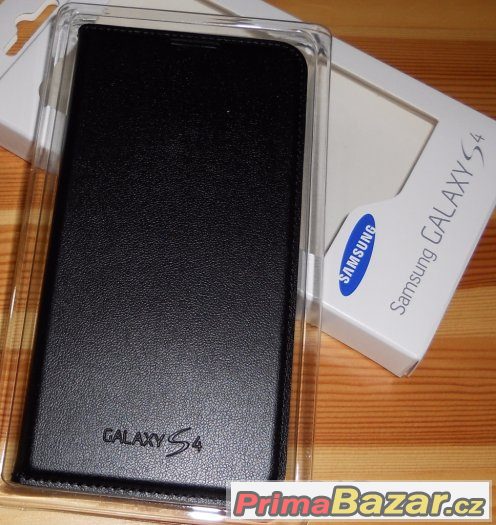 Samsung S4 i9505 Flip pouzdro Knížka ČERNÉ – fotografie 1