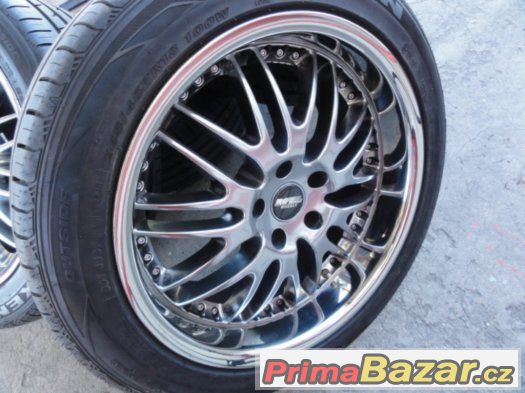Alu kola,elektrony rozteč 5x110 Royal vel.18 s pneu 245/45 – fotografie 3