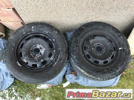 Letní pneu a plechové disky - dunlop 5x100 r15 195/65 – fotografie 2