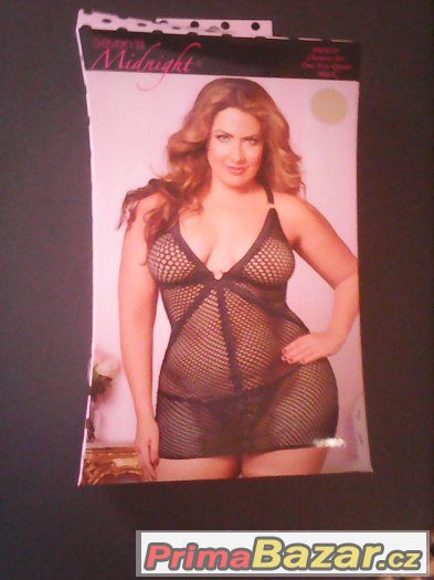 síťovaná košilka + tanga XL – fotografie 1