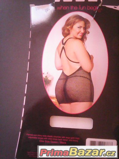 síťovaná košilka + tanga XL – fotografie 3