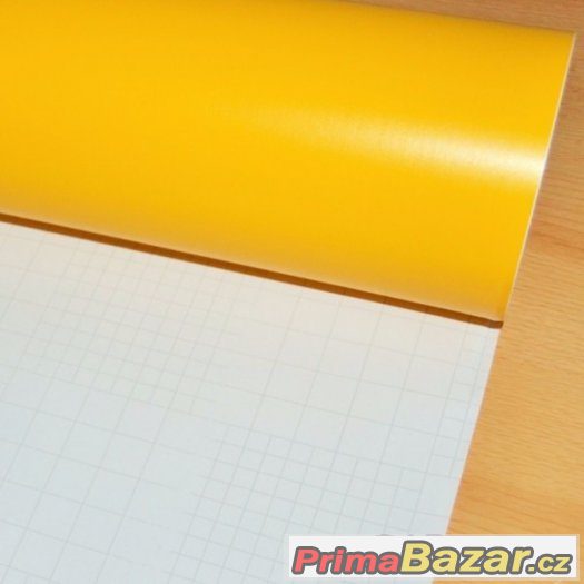 Matná fólie žlutá 152cm Výprodej, poslední kusy, tuning – fotografie 1