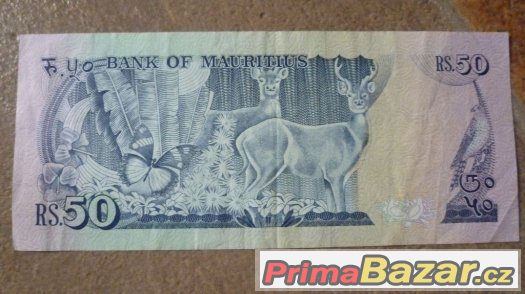 50 rupees bankovka Mauritius – fotografie 2