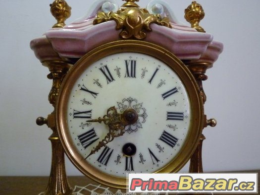 Porcelánové sloupkové hodiny Lenzkirch 1882 – fotografie 2