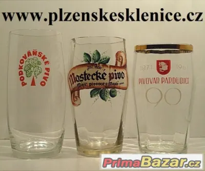 KOUPÍM PIVNÍ SKLENICE, PŮLLITRY,TŘETINKY - DOBŘE ZAPLATÍM