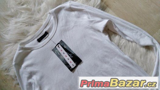 Basic bílé triko s dlouhým rukávem – fotografie 2