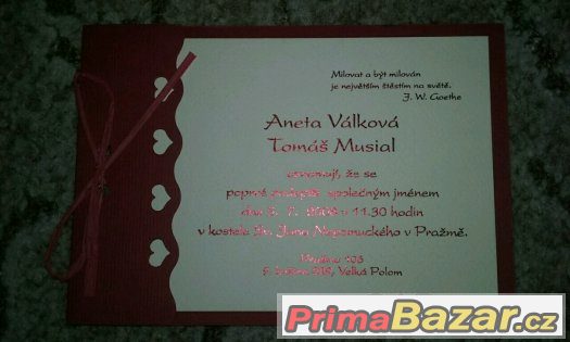 Sbírka svatebních oznámení – fotografie 2