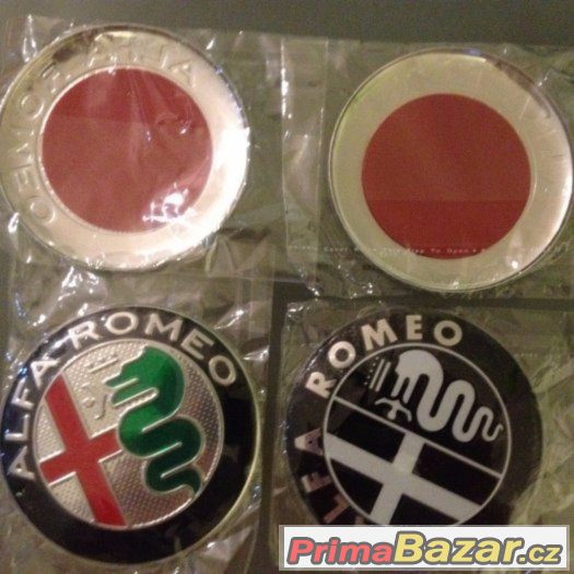 ZNAK LOGO ALFA ROMEO AR 74MM Kapota Kufr více barev – fotografie 1