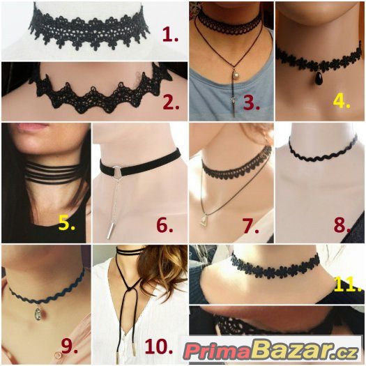 Krásný krajkový tattoo choker – fotografie 3